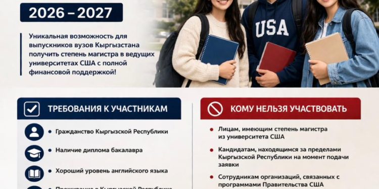 Программа Fulbright для студентов из Кыргызстана 2026–2027